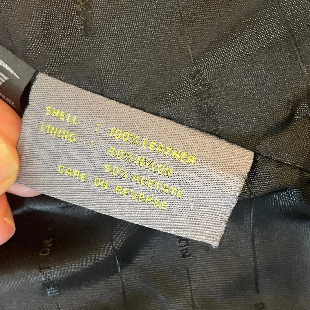 Kenneth Cole Reaction Black Leather Jacket